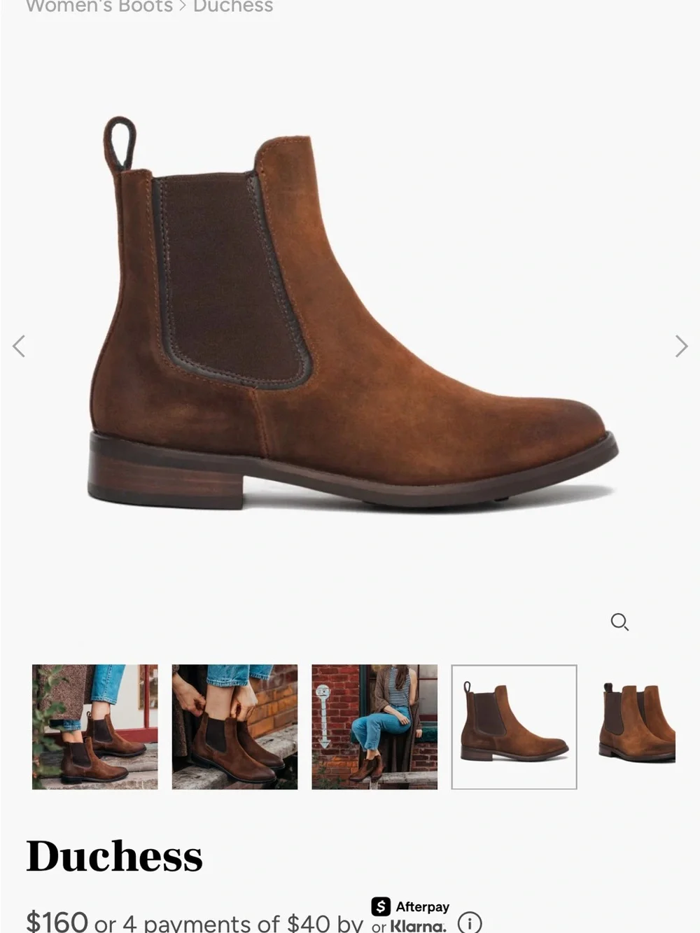 Thursday Boot Company Duchess Chelsea Boots in Caramel Brown